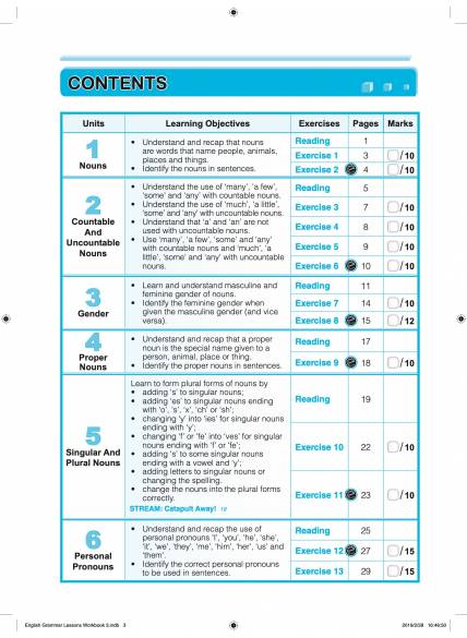 English Grammar Lessons Workbook 3