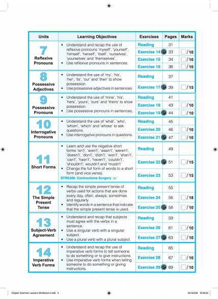 English Grammar Lessons Workbook 3