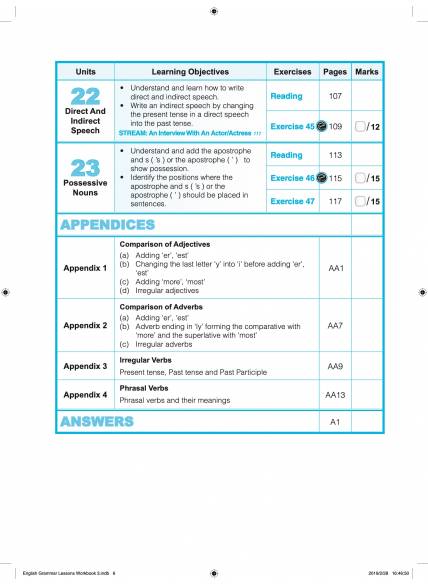 English Grammar Lessons Workbook 3