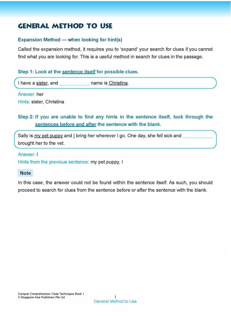 Conquer COMPREHENSION CLOZE TECHNIQUES Book 1
