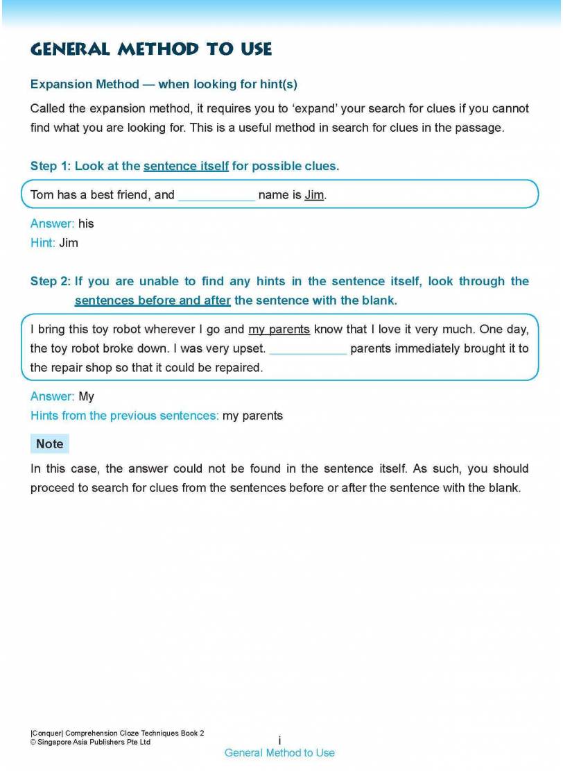Conquer COMPREHENSION CLOZE TECHNIQUES Book 2