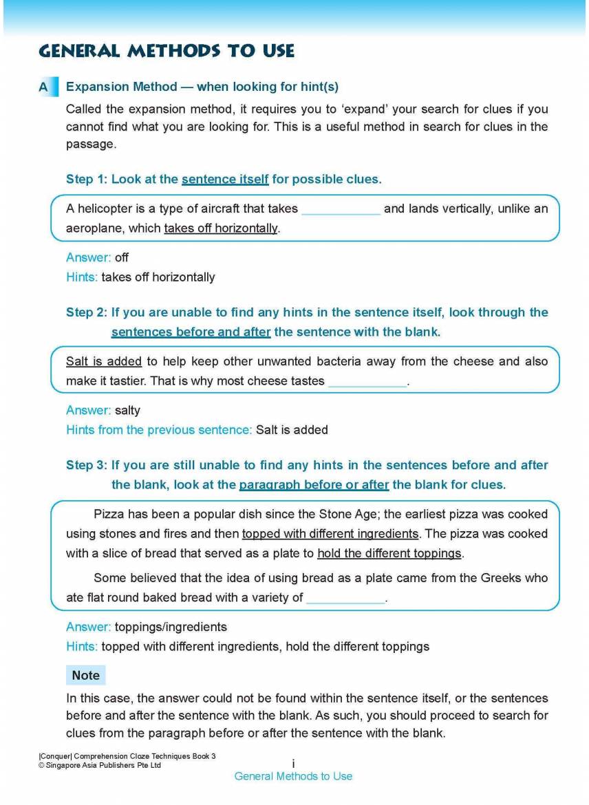 Conquer COMPREHENSION CLOZE TECHNIQUES Book 3