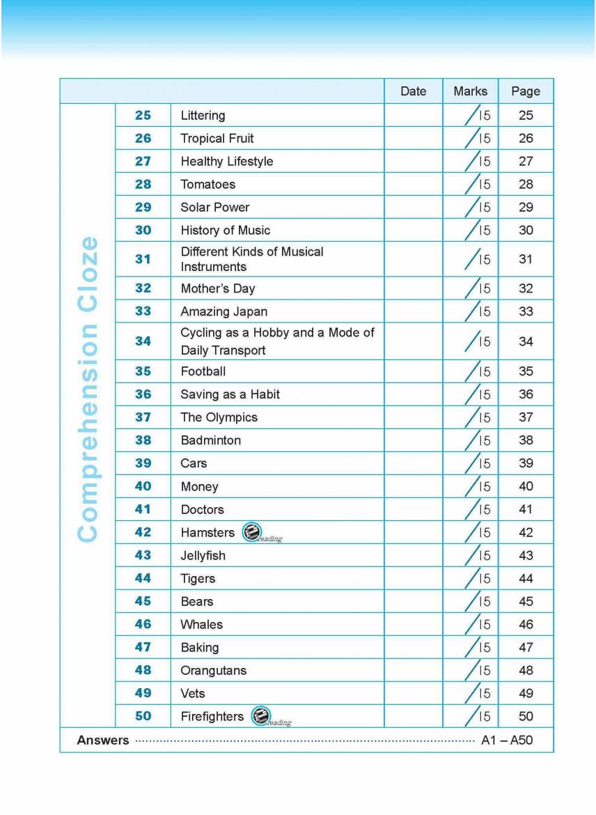 Conquer COMPREHENSION CLOZE TECHNIQUES Book 5