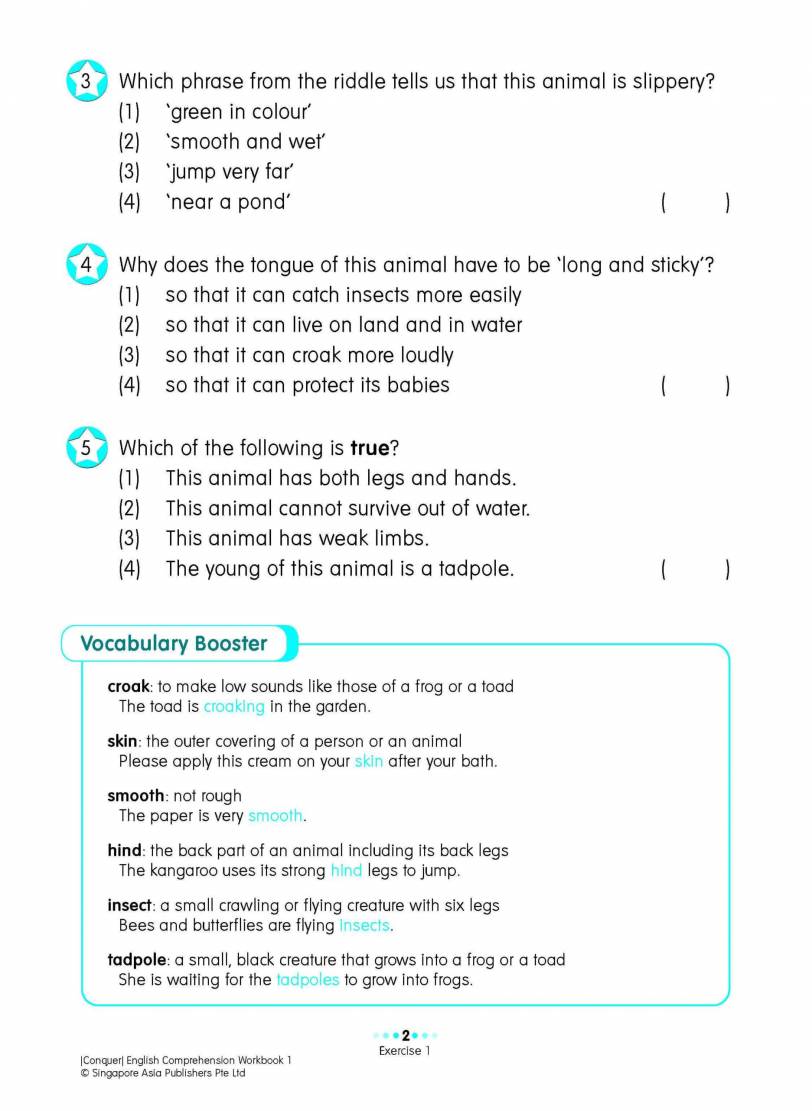 Conquer English Comprehension Workbook 1