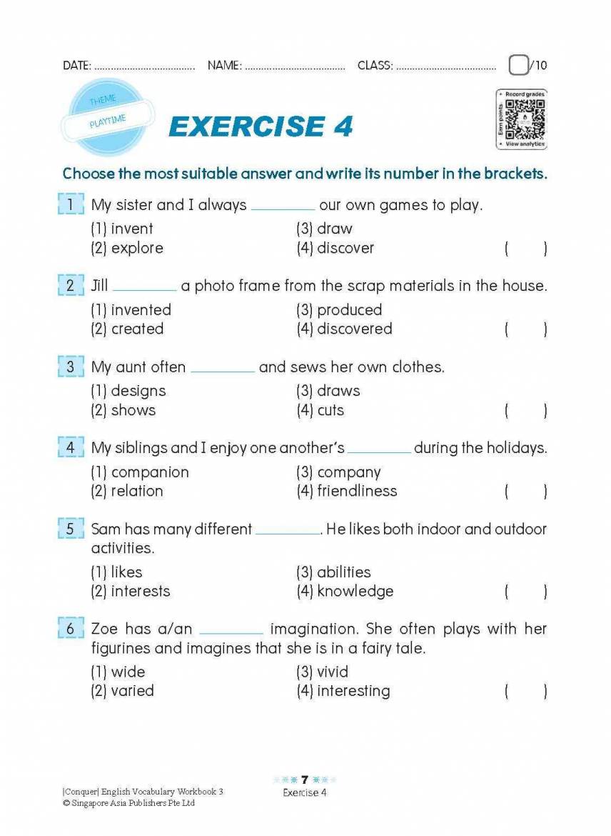Conquer Vocabulary Workbook 3 (REVISED NEW)