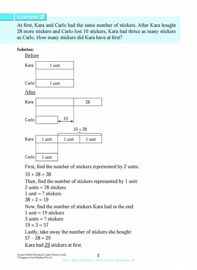 Conquer Model Drawing For Upper Primary Levels