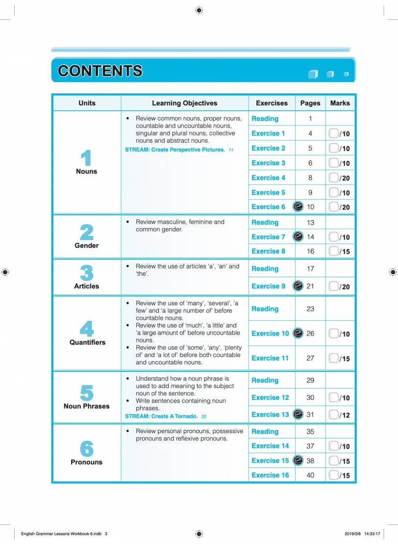 English Grammar Lessons Workbook 6