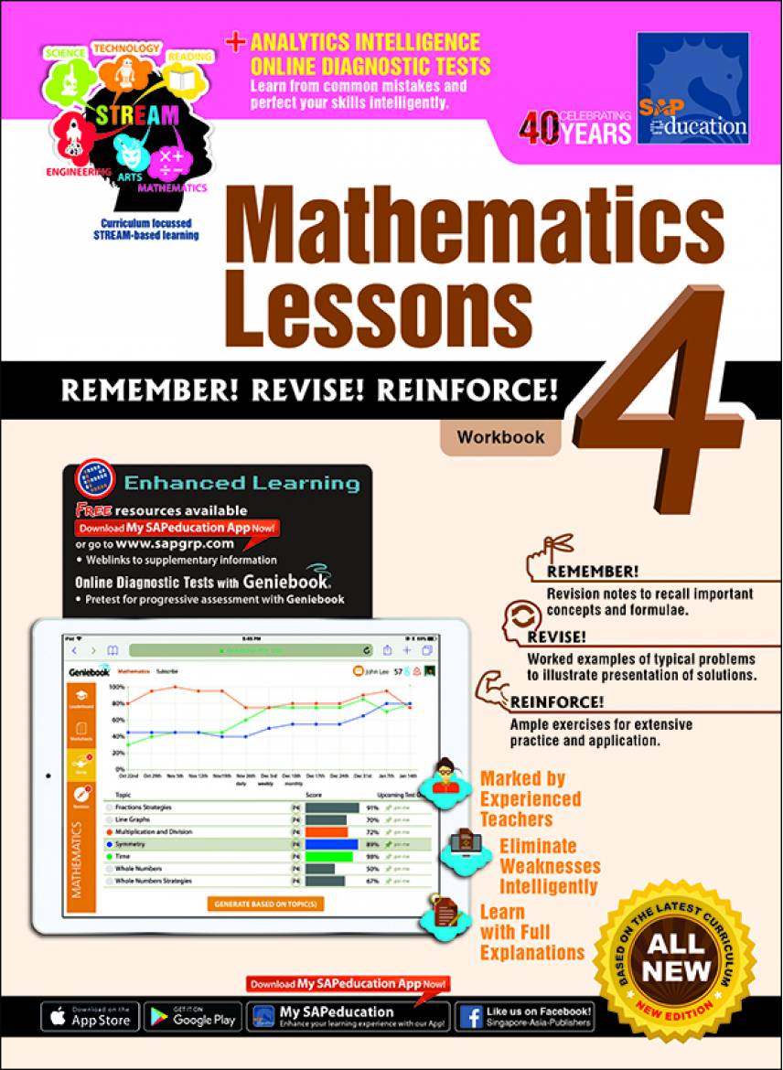 Mathematics Lessons Workbooks 4 + Geniebook